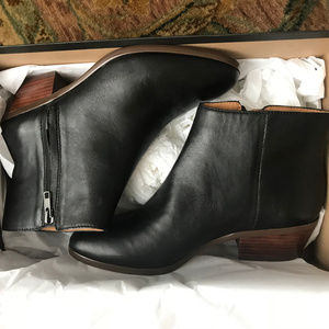 J.Crew Factory Reagan Black Leather Boots Size 8
